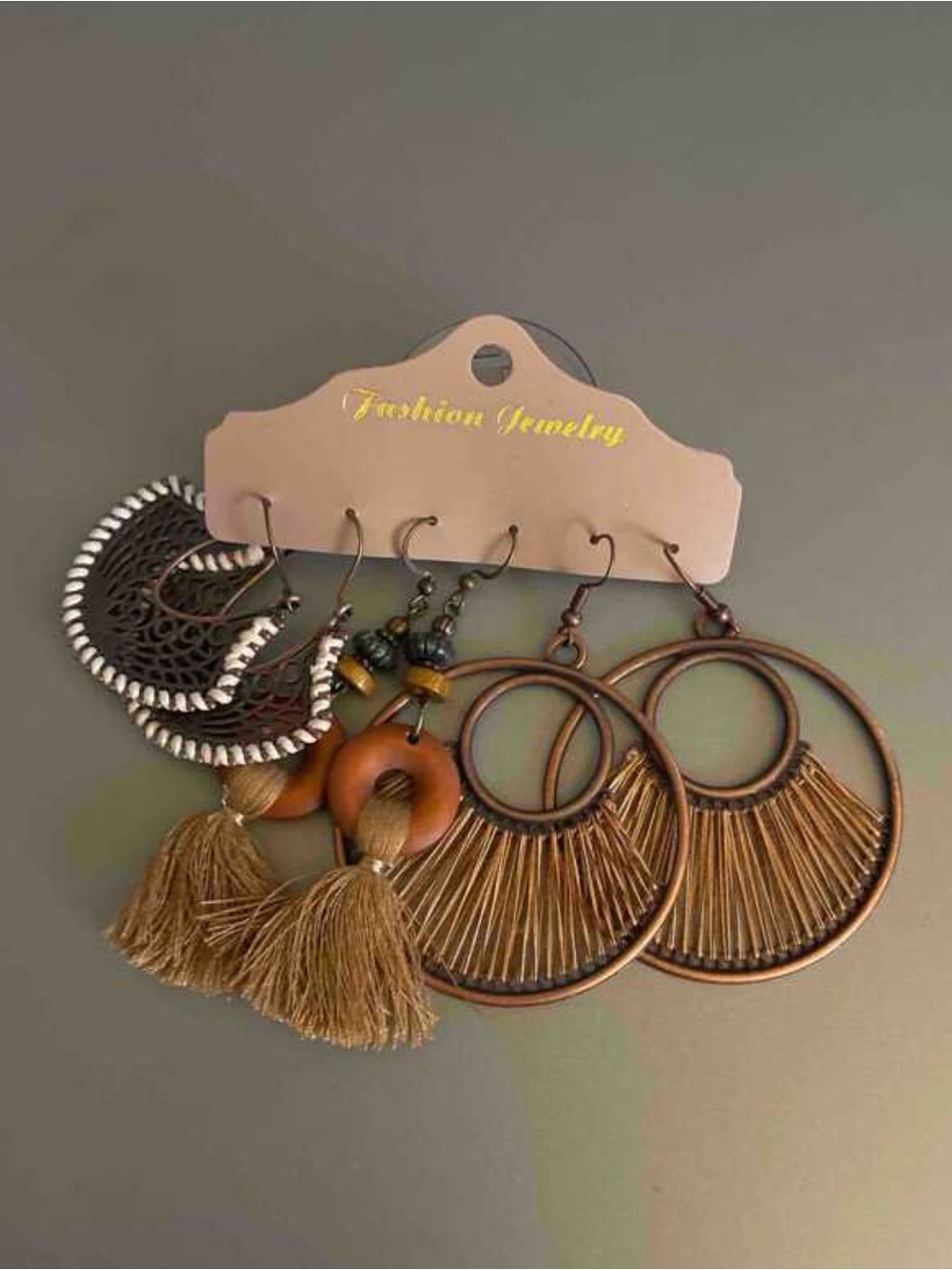 📿 SET OF 3 Dangle Earrings 📿 - Picture 2 of 3